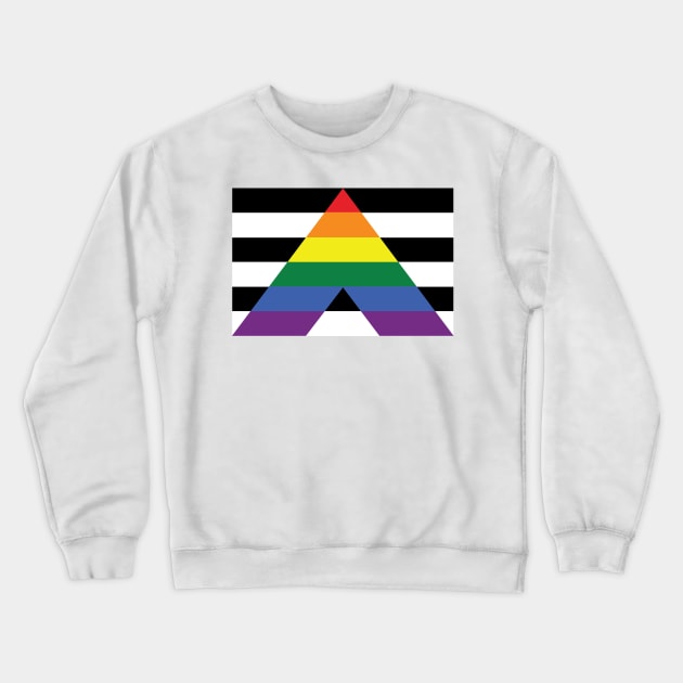 Straight Ally pride flag Crewneck Sweatshirt by snowshade